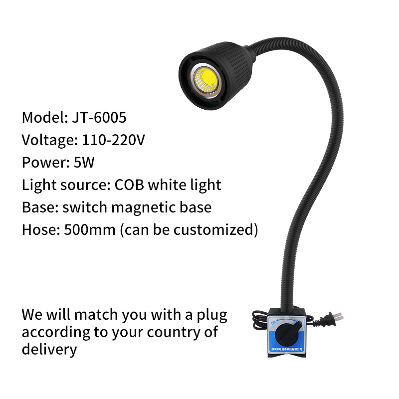 Lampe de travail d'atelier LED 5W 110-220V 40CM col de cygne LED lampe de travail industrielle pour établi tour perceuse presse lumières de Garage: Jaune chaud