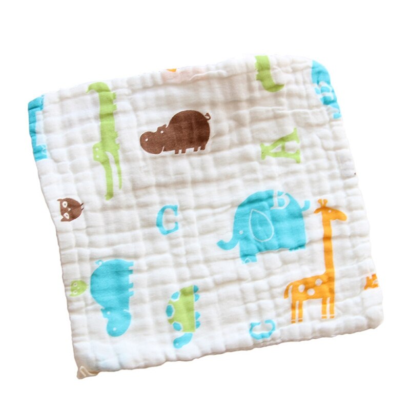 6 -kerroksinen puuvillaharso vauvan pehmeä neliömäinen kasvopyyhe pesuliina nenäliinat vauvan vauvan ruokinta sylkipyyhkeet 25*25cm satunnainen 1pc