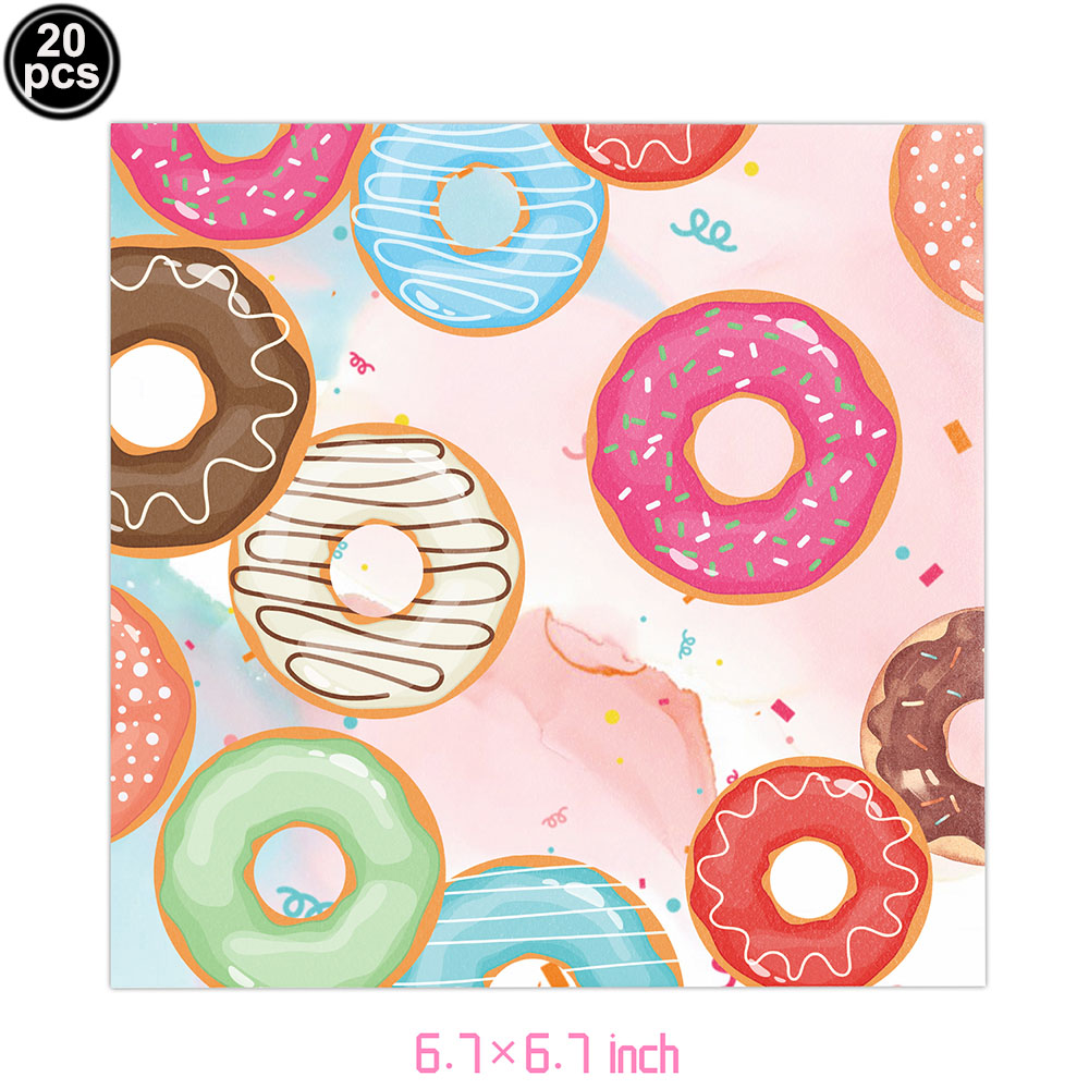 Donuts Dinner Plates Party Supplies Tableware Napkins Donut Tablecloth Donut Grow Up Birthday Party Baby Shower Decorations: PURPLE