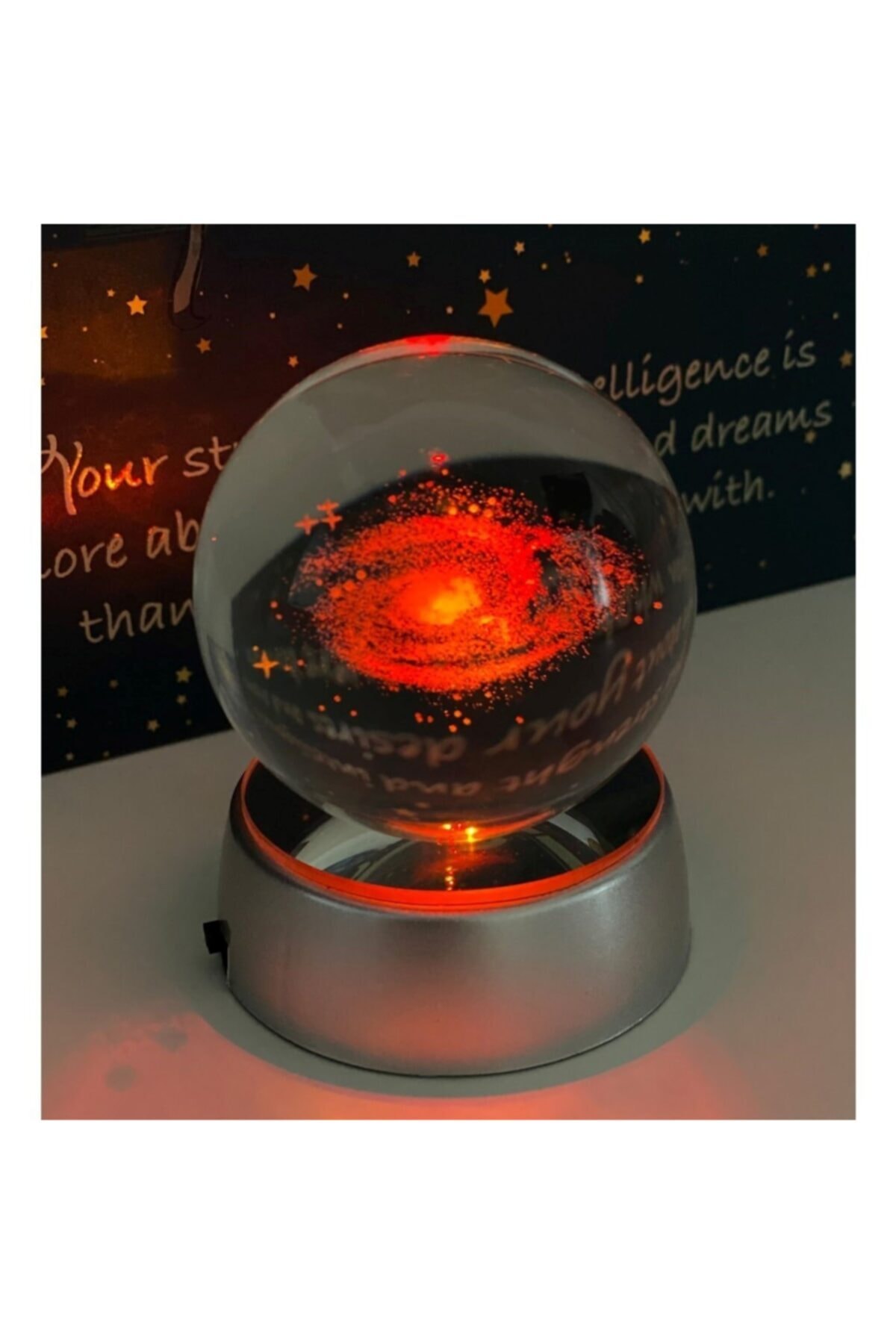 Globo de cristal iluminado con forma de galaxia, de globo de nieve, productos decorativos para el hogar y la Oficina,