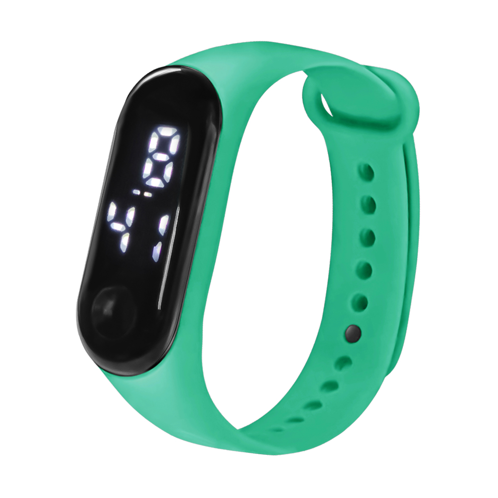 Reloj inteligente M3 para niños, pulsera electrónica multifuncional con pantalla táctil Simple, de vacaciones para estudiantes: Turquesa