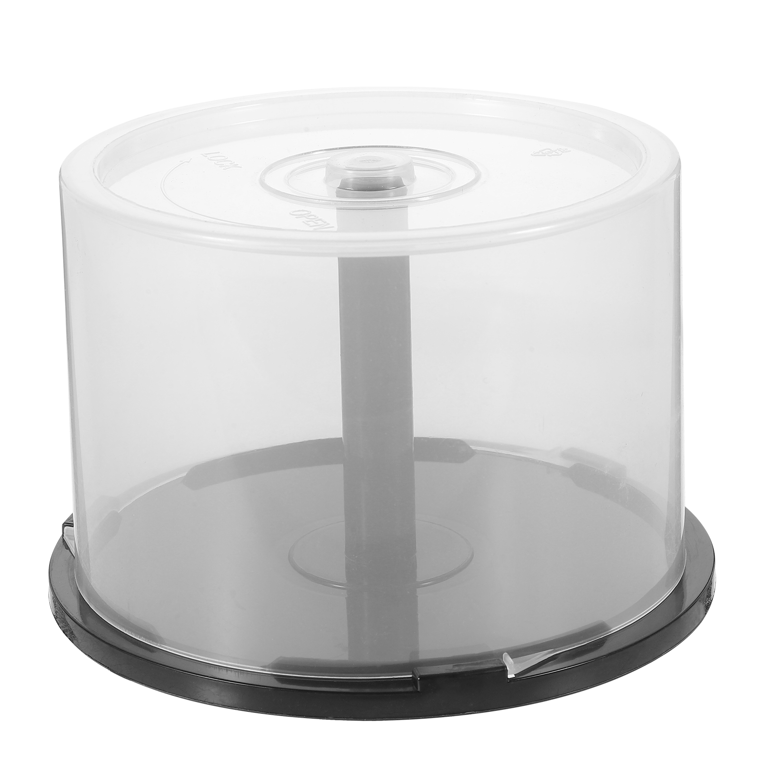 2 Pcs CD Storage Bin Plastic Dvd Container Empty Bucket Photo Boxes Units Holder Cake