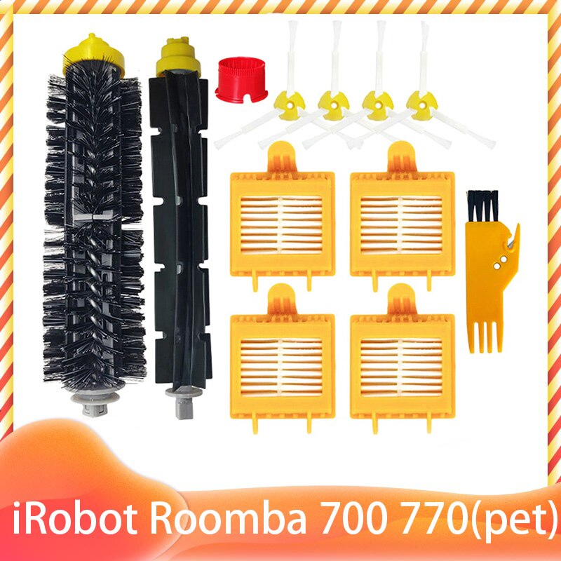 Cepillo principal de para iRobot Roomba, cepillos laterales, accesorios de filtro Hepa, Serie 700, 770, 780, 790, 772, 774, 775, 760: Set 2