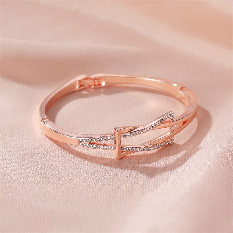 Stainless Steel Square Bracelet Charms Geometry Bracelets Vintage Jewelry Accessories Women Weddings Party Gold Color