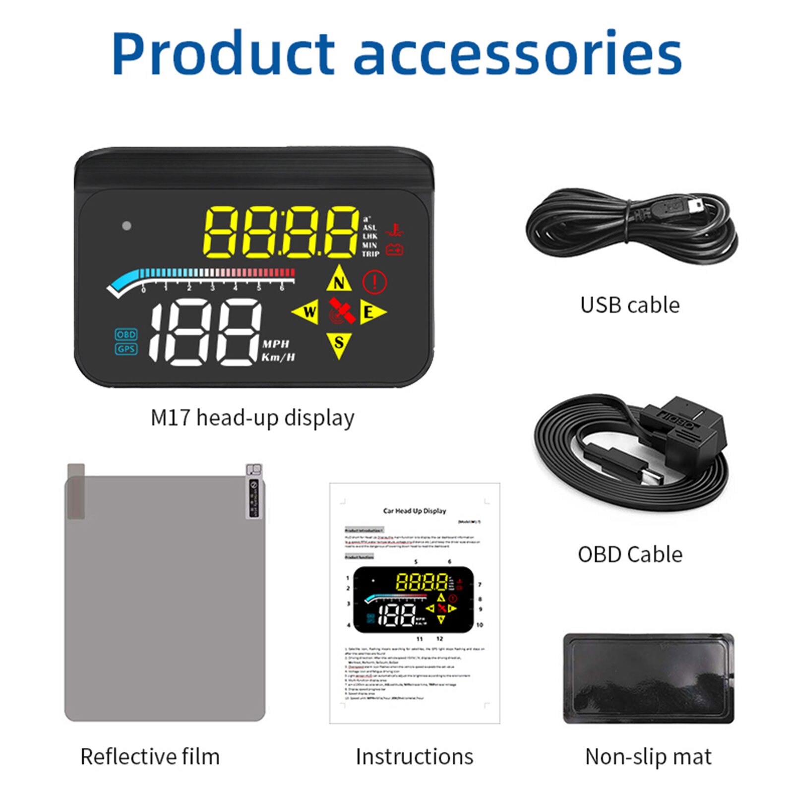 3.5Inch Auto Hud Head-Up Display Obd + Gps Dual Systeem Smart Gauge Hd Monitor Alarmsysteem Lcd digitale Meter Over-Speed Alarm