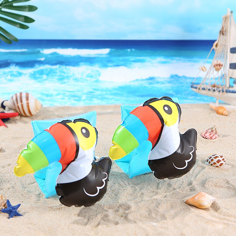 Flotadores de brazo largos blancos con mangas de seda, piña, cereza y flamenco para niños, flotadores de brazo con agua y cangrejo: TUCANO Arm Floats a Pair Boxed