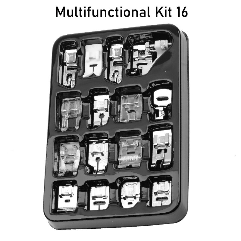 11/32/48/72PCS Sewing Machine Supplies Presser Foot Feet Accessories Singer Brother Sew Kit Braiding Blind Stitch Overlock Parts: 16PCS Presser Foot