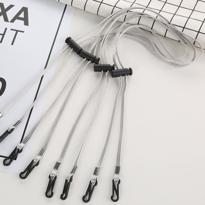 10pcs Adjustable Hanging Neck Mask Lanyard Extension Strap For The Back Of The Head Or The Neck With Clip For Children