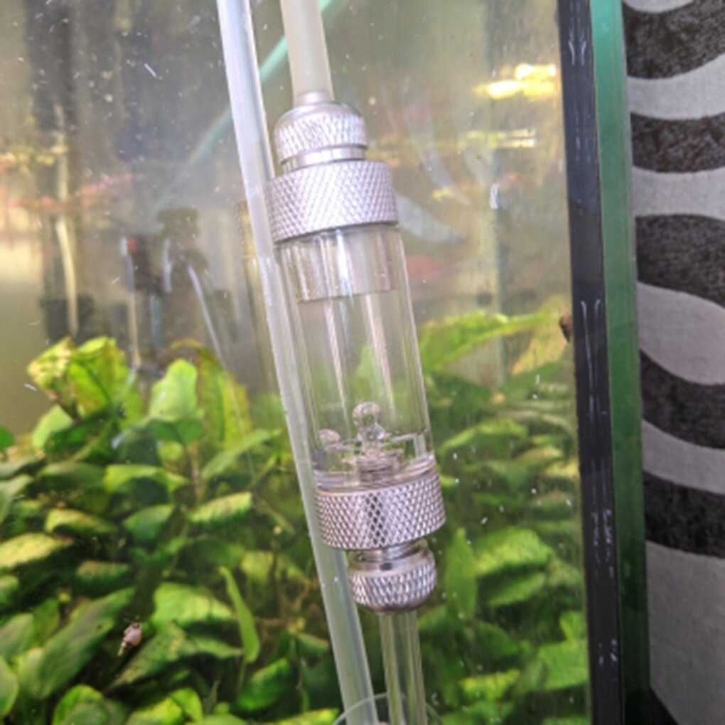 Double Head Aquarium CO2 Bubble Counter Aluminum Alloy Non-return CO2 Regulator Carbon Dioxide Measurement Device