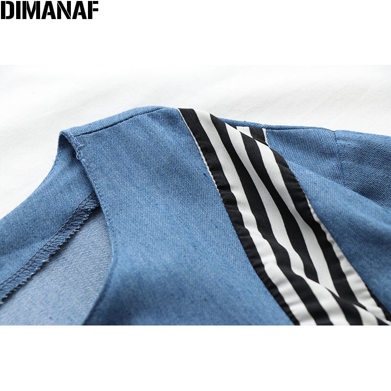 Dimanaf de verano vestido de mujer de gran tamaño a rayas con empalme plisado Vestidos de señora Casual suelto de talla grande ropa femenina vestido de verano