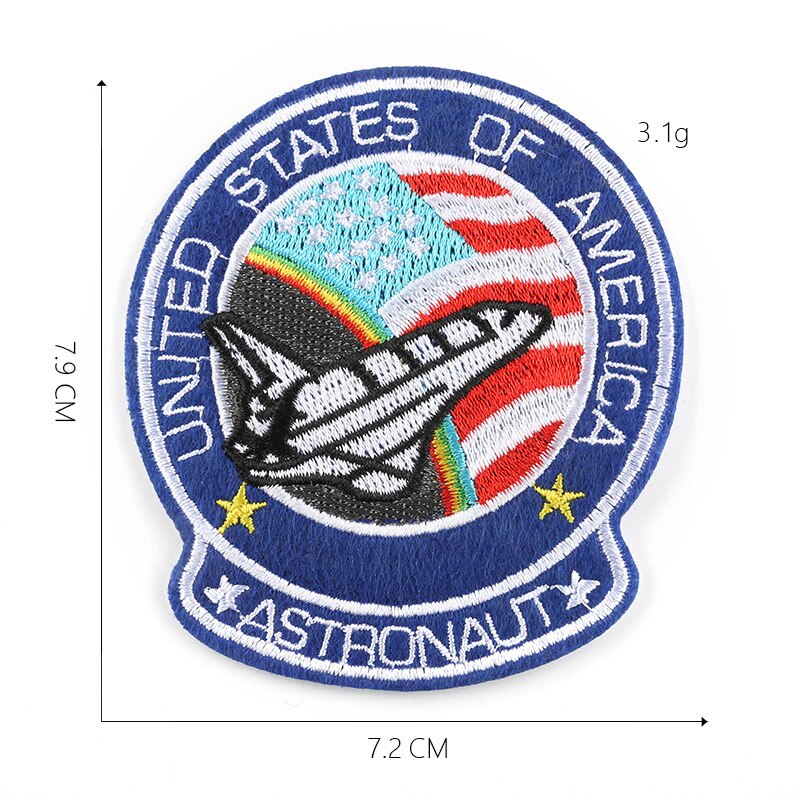 Rumskib astronaut stof klistermærker kan stryges tøj tilbehør broderi patch, tøj rygsæk gør-det-selv dekoration: 11