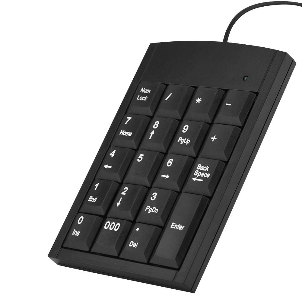 Draagbare mini usb numeriek toetsenbord numeriek toetsenbord 19 toetsen digitaal toetsenbord numeriek toetsenbord voor boekhouding kassier laptop notebook tablets