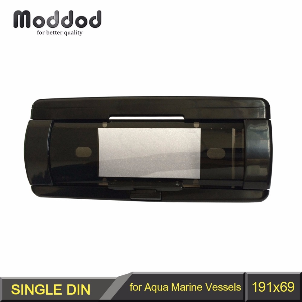 Kit de salpicadero de Radio para barco, cubierta de puerta automática, CD, impermeable, marco de Fascia de bolsillo, un Din, Aqua Marine
