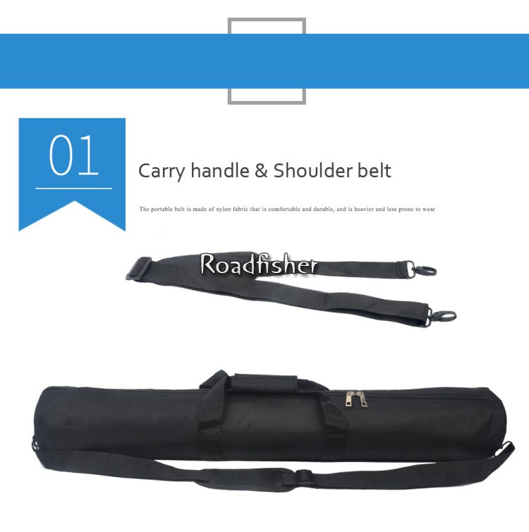 Roadfisher-Bolsa de almacenamiento para monopié trípode impermeable de 55-120cm de largo y grueso, bolsa de transporte para hombro, estuche para fotografía, soporte de poste ligero