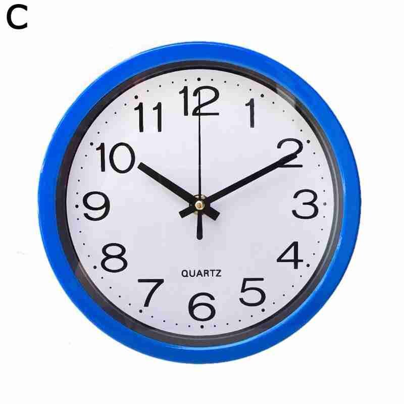 Wall Clock Simplicity Round Quartz Silent Sweep Bedroom Decor Movement For Home Kitchen Office Fits Clocks Room: C