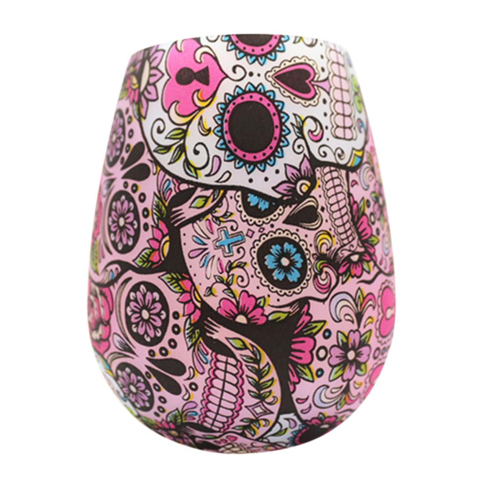 Silicone Wine Glass, Shatterproof Color Silicone Cup, Outdoor Camping, Indestructible Rubber Wine Glass: B