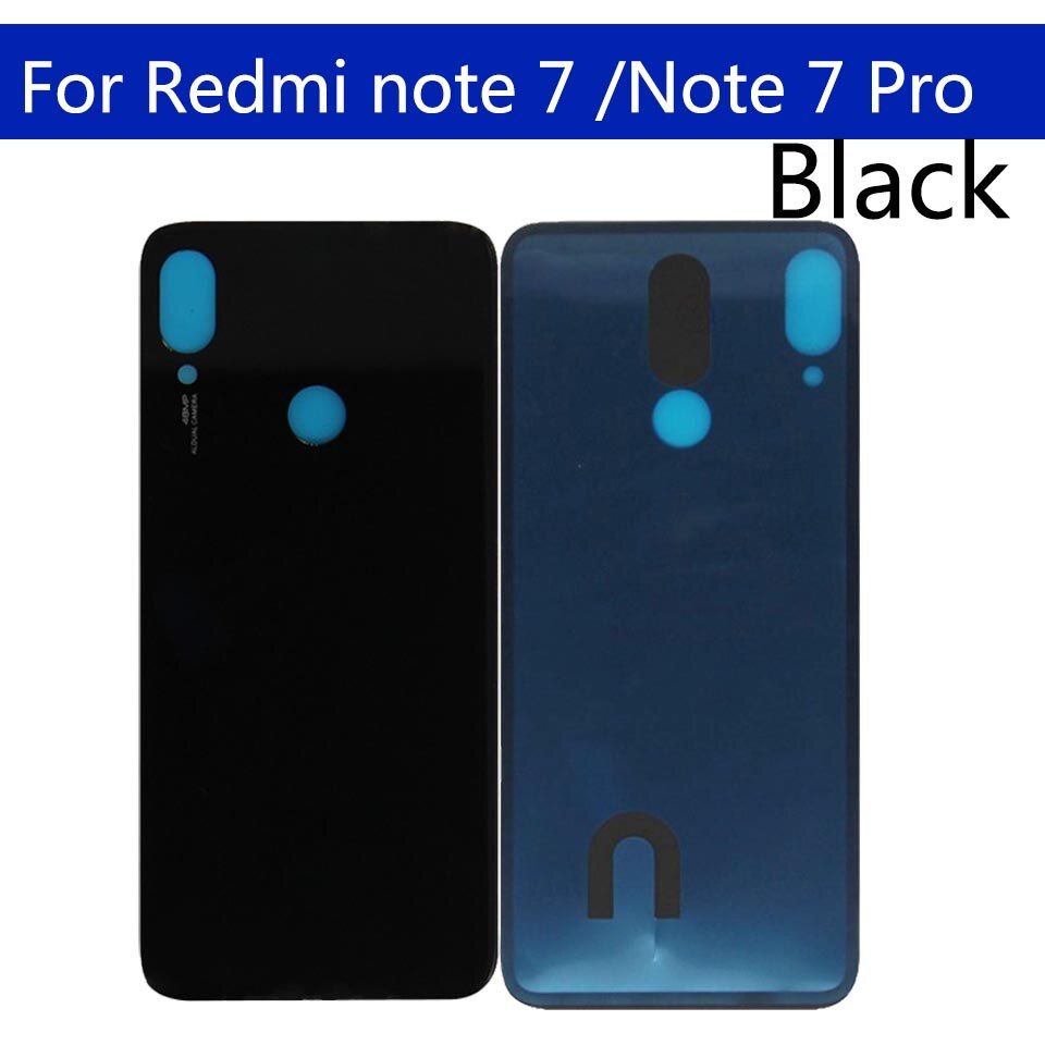 Para xiaomi redmi nnote 7 pro bateria de volta capa painel vidro porta traseira habitação caso substituição do escudo