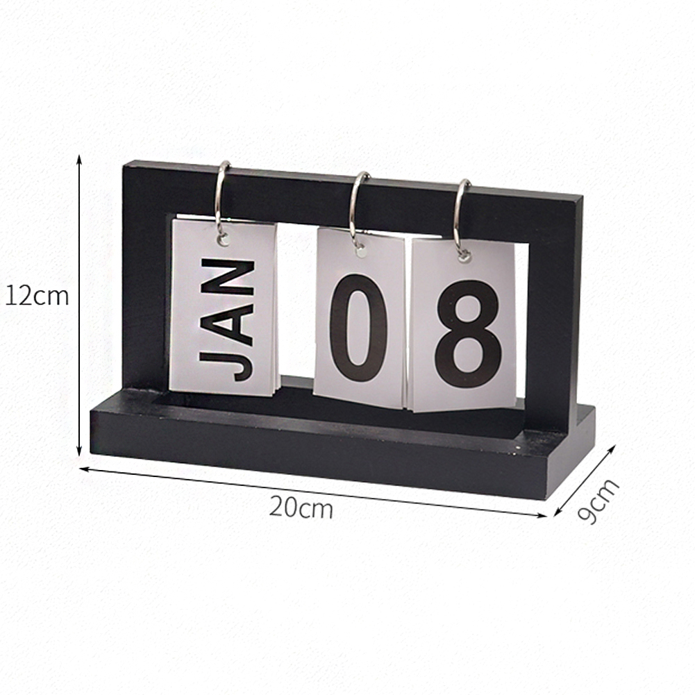 Calendario Vintage de madera para oficina, decoración rústica de escritorio para cafetería, bricolaje
