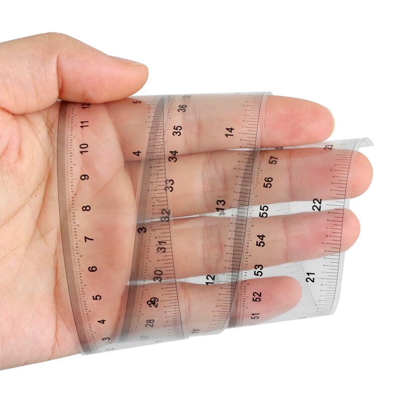 Règle de Film, règle souple transparente de 10/30/60/100/150cm, échelle de redressement (Angle R) de 30CM, carte d&#39;étalonnage de mesure de 0.1mm/0.5mm