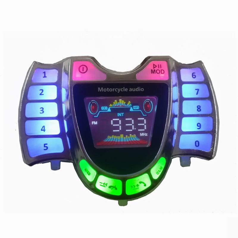 Sistema de sonido Bluetooth para motocicleta, altavoces estéreo impermeables de duradero y sencillo, con colores clásicos, Cargador USB y Radio