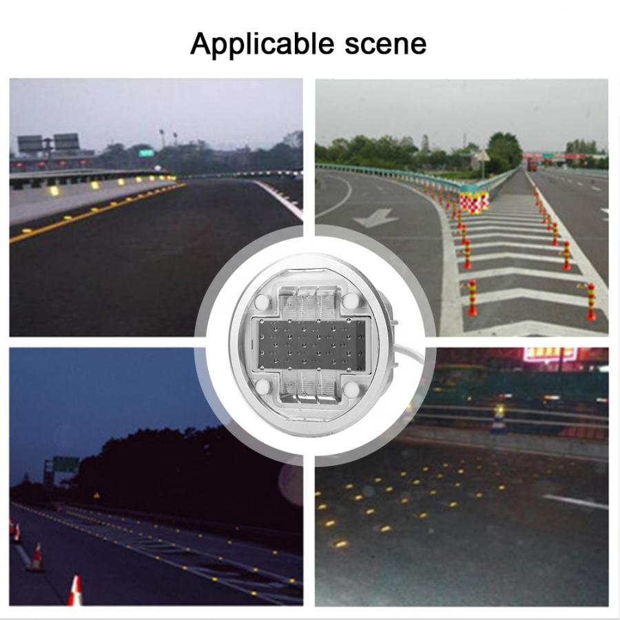 24V 6 LED Aluminum Road Stud Warning Light Outdoor Garden Driveway Lamp
