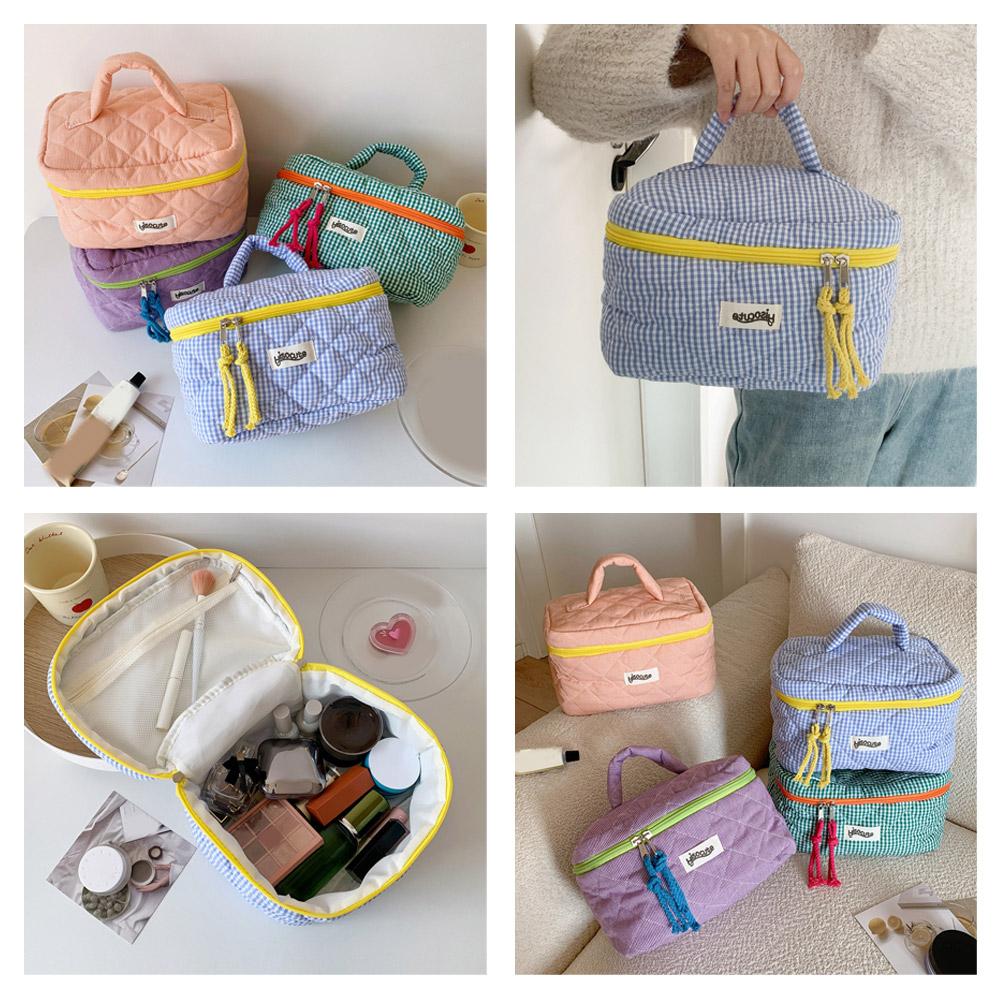 Portable Cosmetic Bag Cute Simple Makeup Bag Multipurpose Travel Handbag Wash Bag Toiletry Bag Storage Organizer