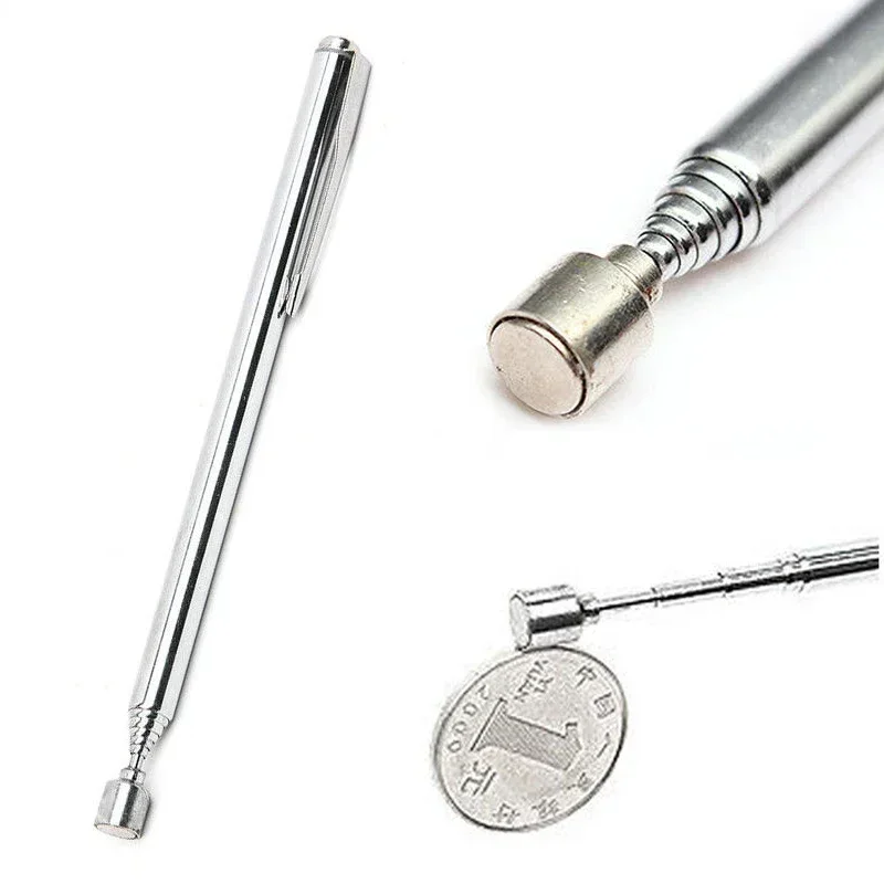 Portable Telescopic Easy Magnetic Pick Up Rod Stick Capacity Magnet Pickup Pen Extending Strong Magnet Handheld Tool Handy Tools