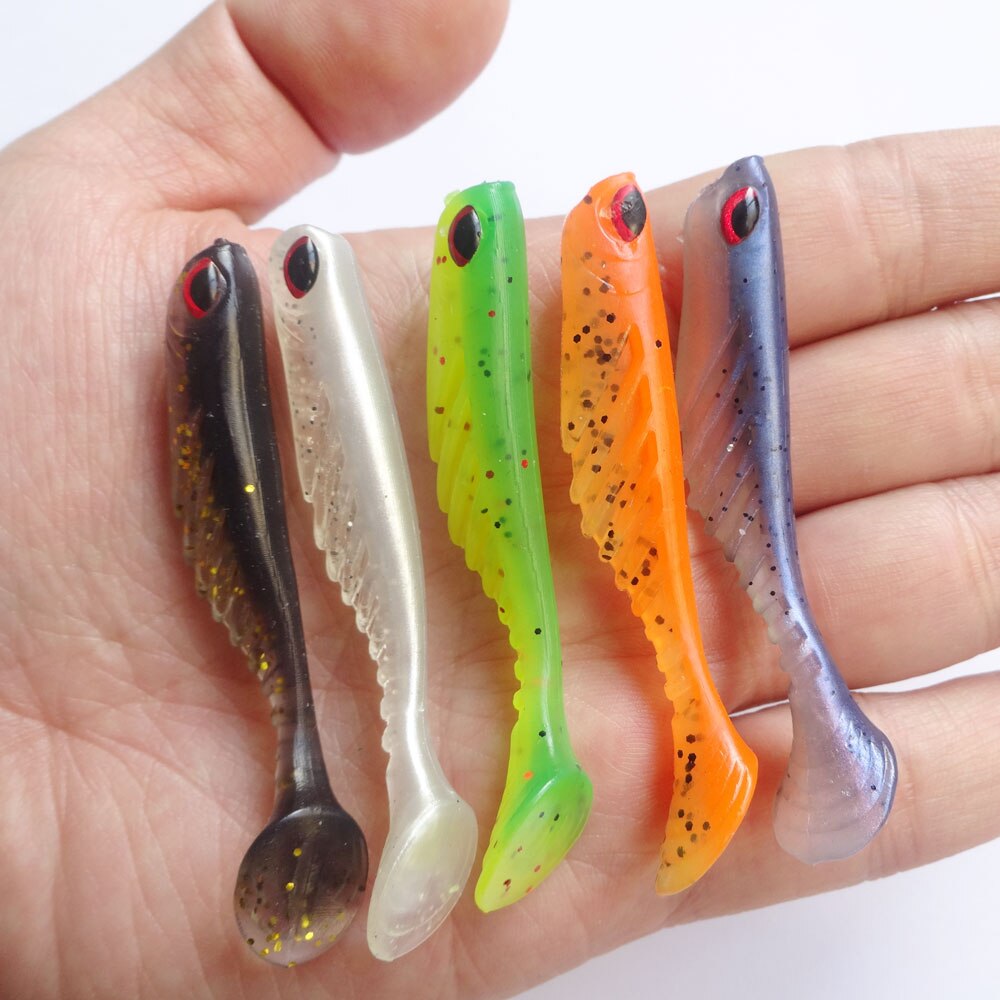 Hexakill 5 stk / mye 7cm 2.9g orm myke lokker kunstig fiske agn wobbler karpe fiskeutstyr shad silikon