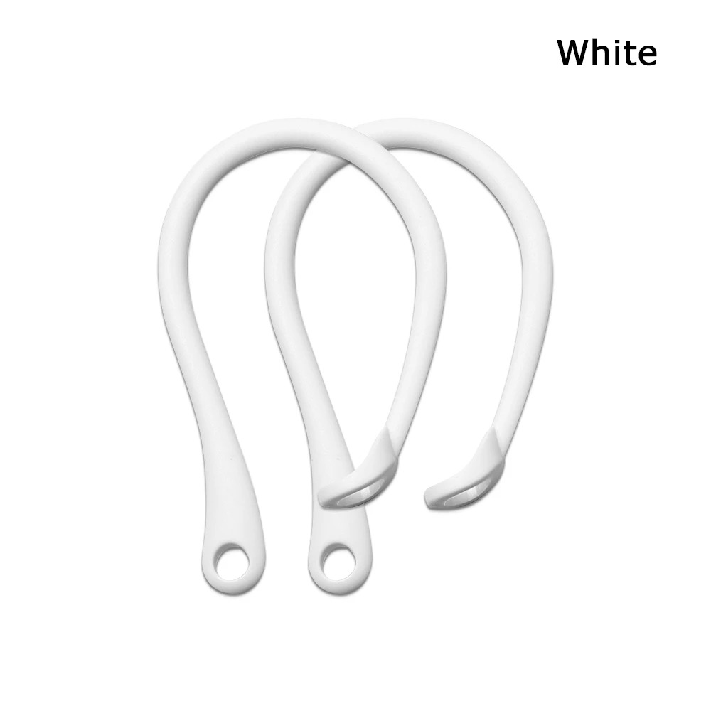 Almohadillas de silicona antipérdida para Apple AirPods 1, 2, 3 Pro, ganchos para las orejas, almohadillas para los oídos, accesorios inalámbricos con soporte para auriculares Bluetooth: Gris claro