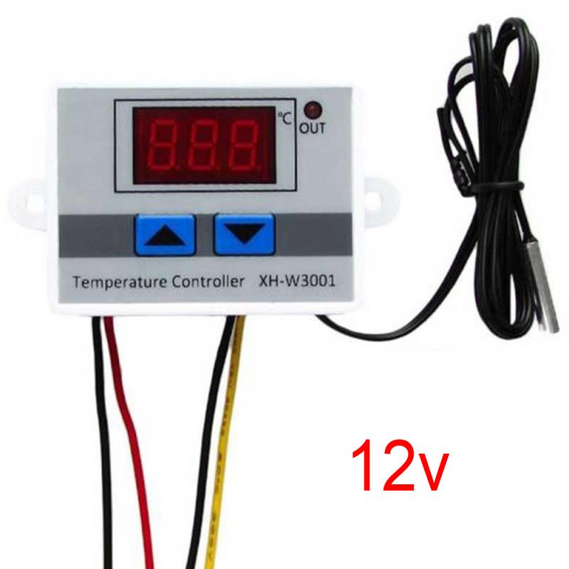 XH-W3001 10A Digital Temperature Controller 12V, 24V, 220V thermal regulator Thermocouple thermostat with LCD display: 12V