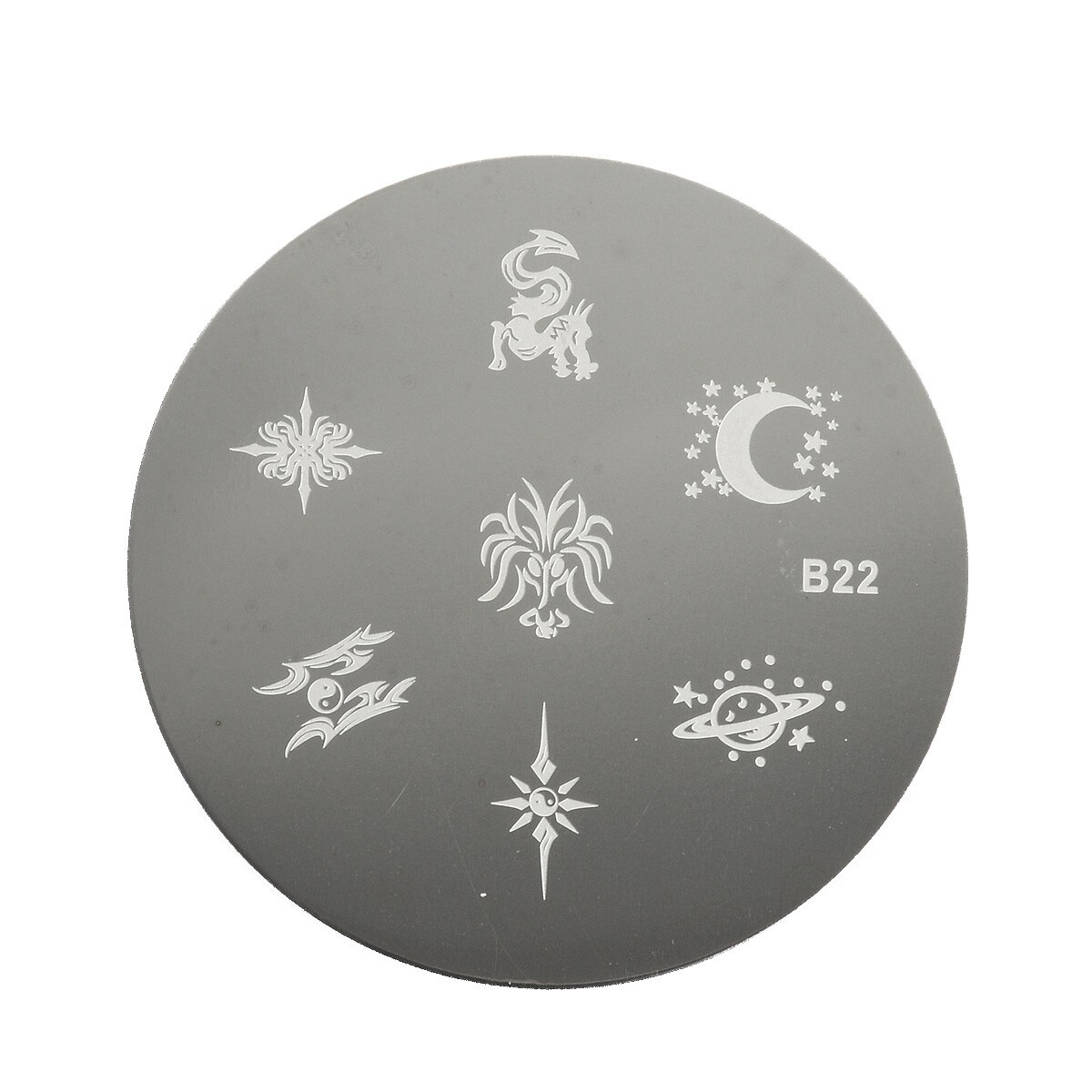 10pcs Nail Stamp DIY Stencil Polish Nail Stamping Set Round Print Manicure Template