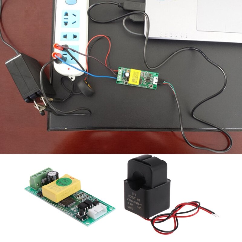 1 Set PZEM-004T Stroom Spanning Multimeter Module 80-260V 100A + Split-Core Transformator