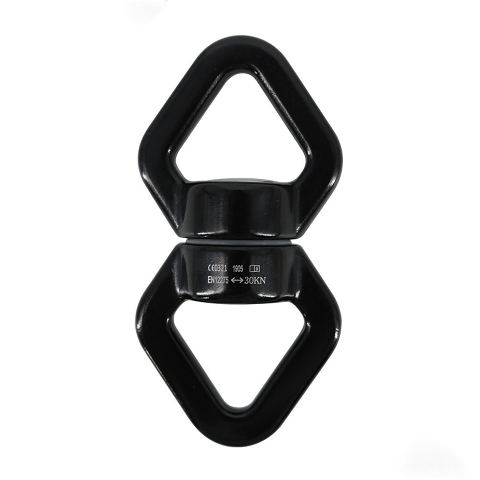 Swing Swivel 30kN Safety Rotational Device Swing Spinner Carabiner Swivel Climbing Rope Swivels for Swing Setting yoga Hammock: Black