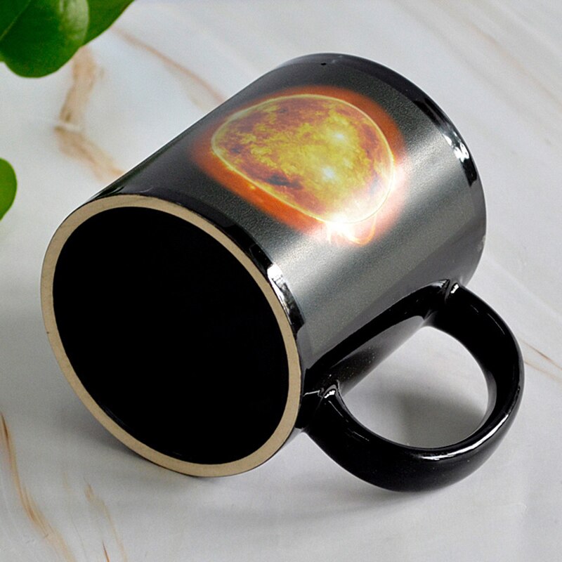 Solar Moon Eclipse Mug High- Capacity Cup Vacuum Flask Cup Thermoinduction Color-changing Mug Ceramic Coffee Cool Cup