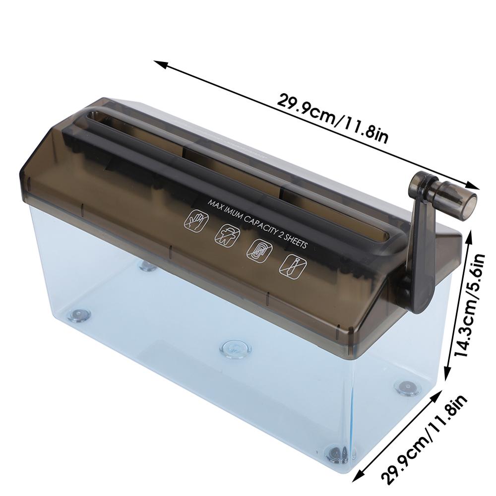 Mini Shredder Small Desktop Hand-cranked A6 A4 Paper Shredder Office Household Manual Crusher Documents Handmade Cutting Machine