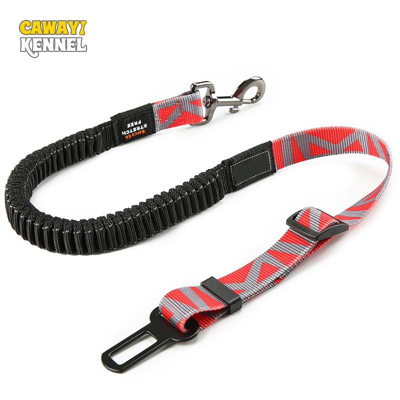 Cawayi Kennel Verstelbare Pet Kat Hond Auto Veiligheid Seat Belt Pet Terughoudendheid Lead Leash Reizen Elastische Clip Auto Veiligheid Harnas