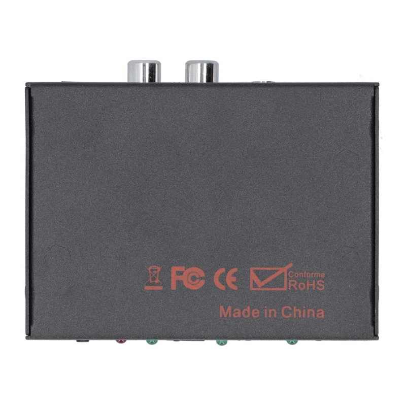 Decodificador de Audio Digital de fibra óptica para SPDIF/AV/RCA, convertidor de 100-240V, 3x1