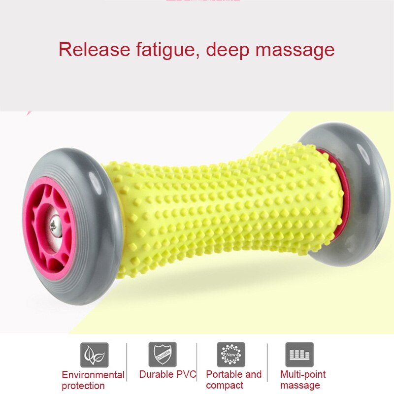 Voet Roller Massage Voor Relief Fasciitis Plantaris Reflexologie Terug Been Muscle Massager + 2 Spiky Ball Mvi-Ing