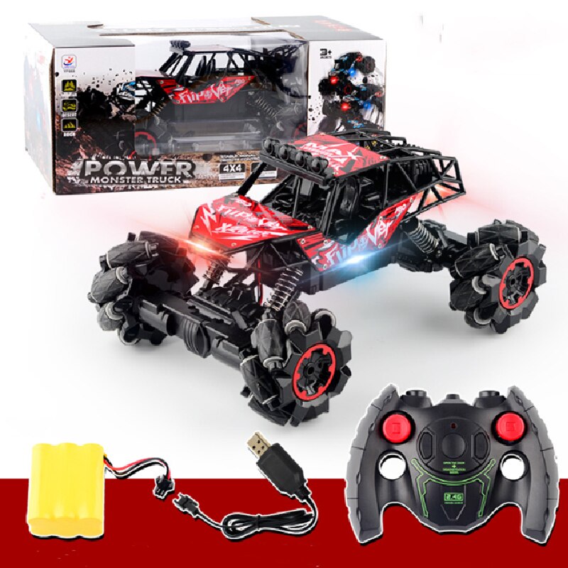 Agnicy Vier-Wiel 1:14 Drive Vibrato 360 ° Roterende Drift Klimmen Off-Road Voertuig 2.4G Afstandsbediening speelgoed Dirt Bike: Red