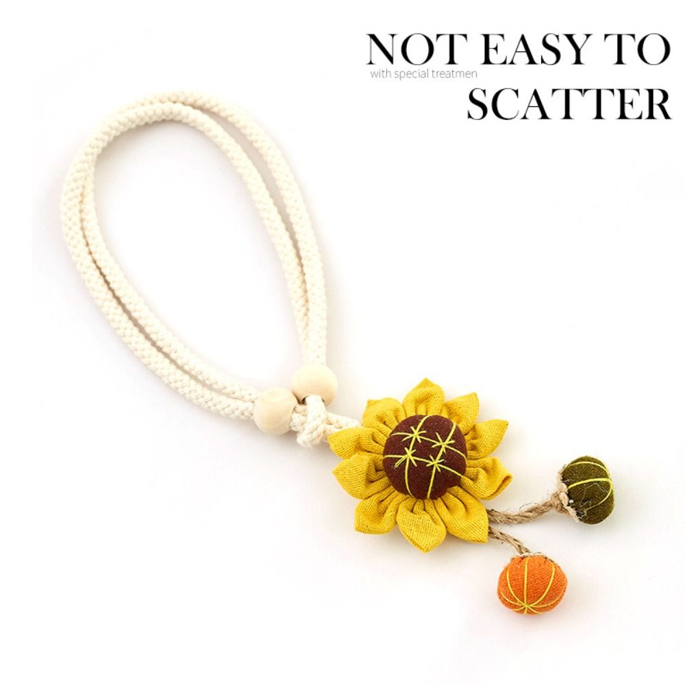 2PCS Adjustable Curtain Tie Sunflower Doll Flower Shape Curtain Rope Holders Cartoon Curtain Buckle Home Decor