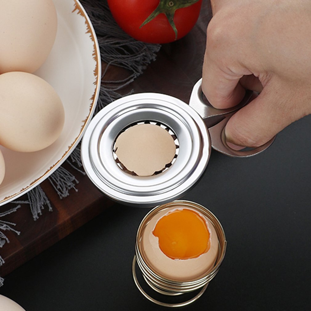 Rustfrit stål æggeskalskærer ægåbner køkkenværktøj skæring æggeskal professionelt køkkenværktøj