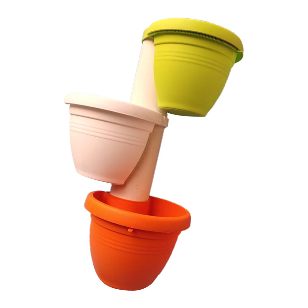 3 Pcs Drain Pipe Flower Pots Tubs Gutter Downspout Flowerpot for Plants and Flowers (Size)