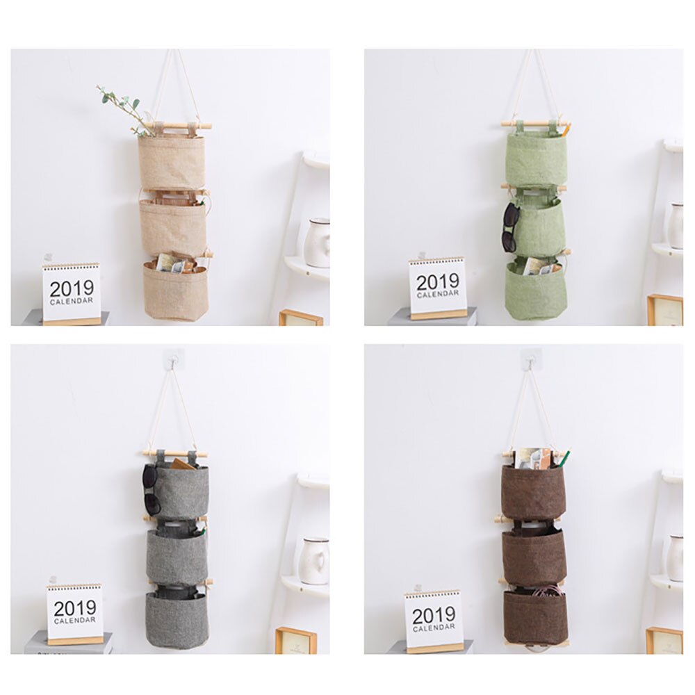 Wall Door Hanging Wardrobe Storage Bag Stackable Organizer Flower Pot Sundries Container Magazine Pockets Bedroom Supplie
