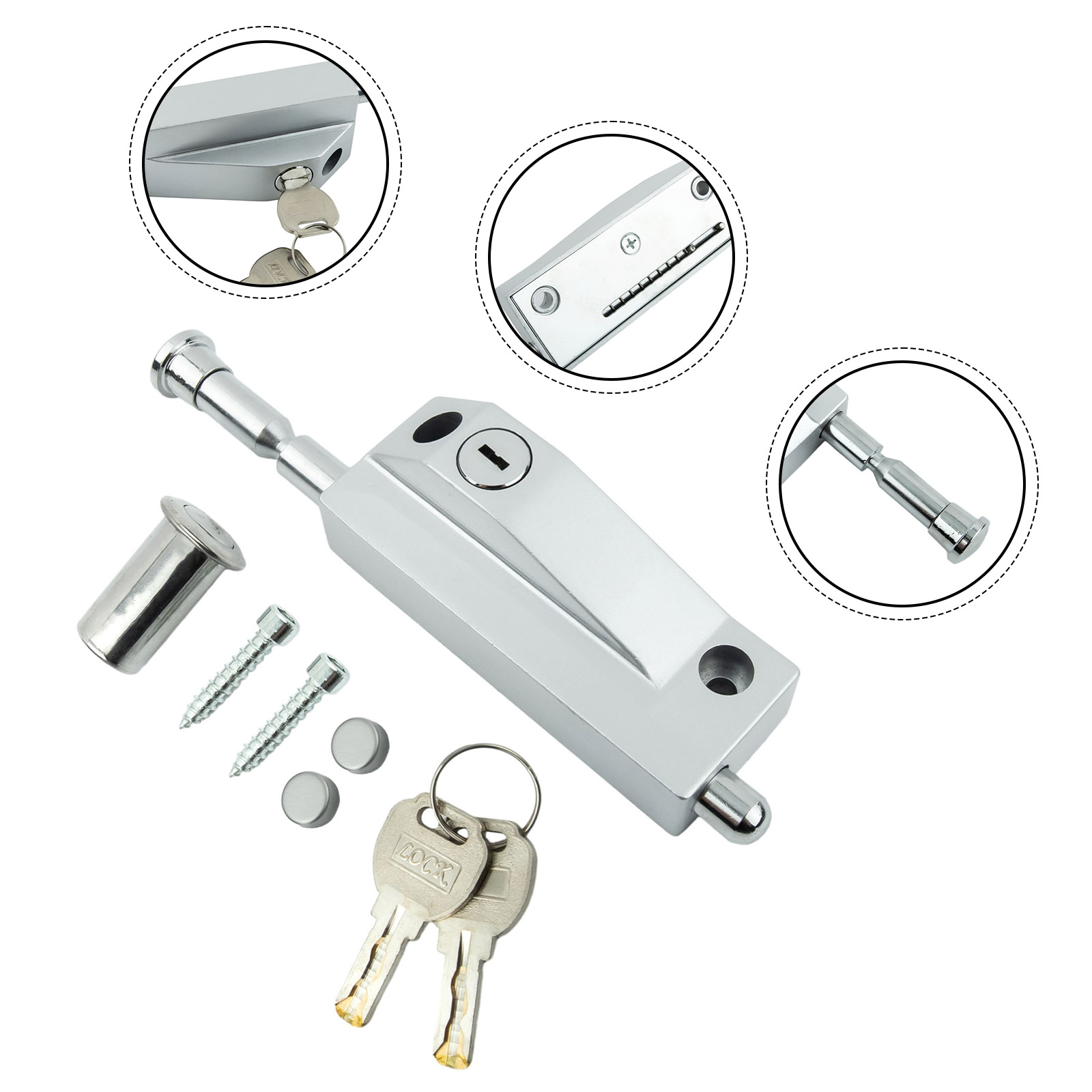 Latch Lock Wooden Door Floor Lock Spring Bolt Lock Door Bolt Lock Floor Bolt Lock Rotating Door Lock Lock Anti-theft Door Lock
