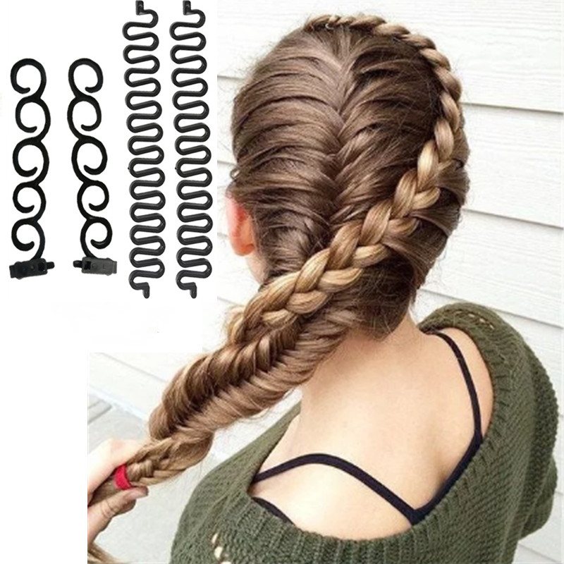 1 Set Charmante Franse Stijl Vrouwen Meisjes Diy Spons Haar Braider Vlecht Haar Twist Vlechten Tool Hair Styling Tools 3 stijl