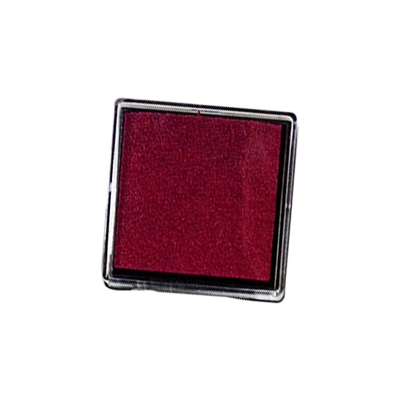 50 Stks/partij Mini Stempel Stempelkussen Kleur Inkt Pad Stempelkussen Voor Diy Stempelen Werk Vingerafdruk Stempelkussen: Dark red 3.8cm