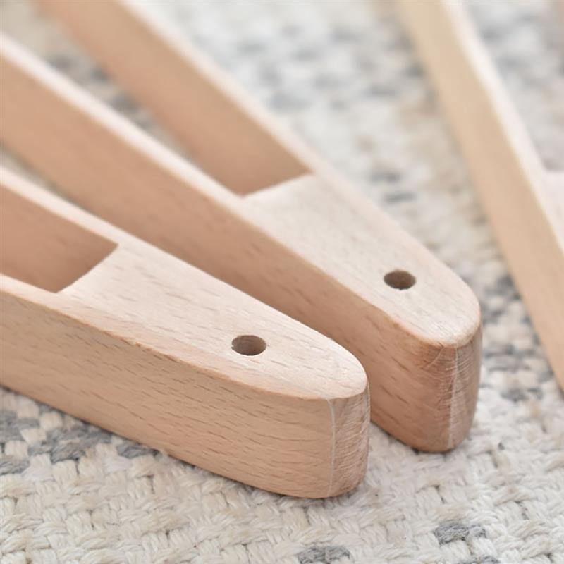 Pinzas de madera para comida, utensilios de cocina para Buffet, pinza para pan anticalor, pinza para pastelería, utensilios de cocina para barbacoa