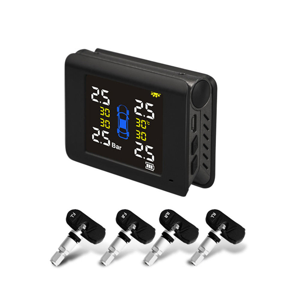 Folding Wireless Tire Pressure Monitoring Alarm System TPMS for Hyundai For KIA Universal Digital Solar-Powered Car TPMS