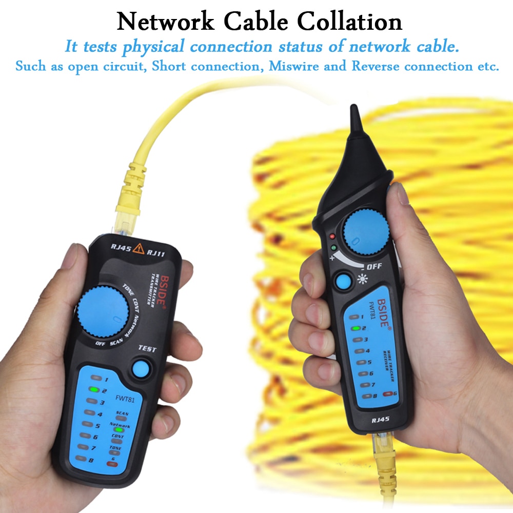 Rete Ethernet cavo LAN tester inseguitore telefono RJ45 RJ11 cavo telefonico USB cavo analizzatore rilevatore strumenti di ricerca linea SM6812