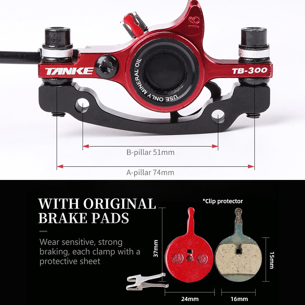 TANKE – jeu de freins à disque hydrauliques pour vélo et trottinette électrique, en alliage d&#39;aluminium, 160mm